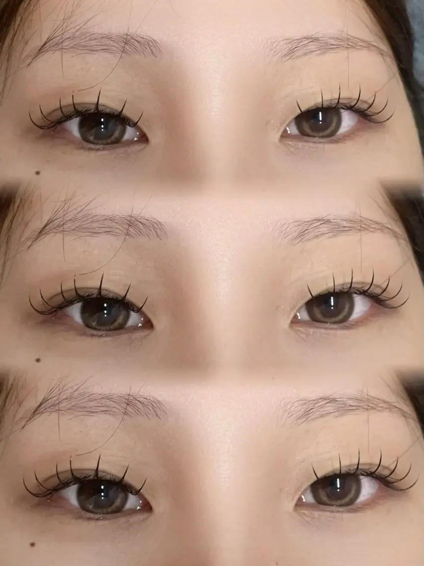 マツエク・マツパ フラットラッシュ 𝗛𝗜𝗡𝗔🤍 韓国eye/京都のマツエク・マツパデザイン