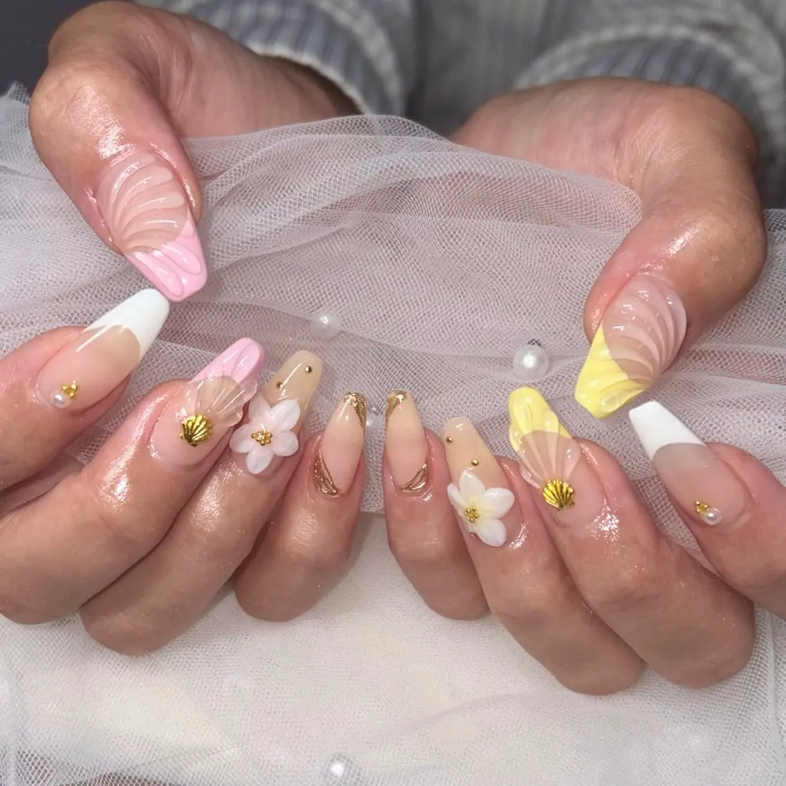 ネイル パステルネイル ハンドネイル y's beauty京橋店のネイルデザイン