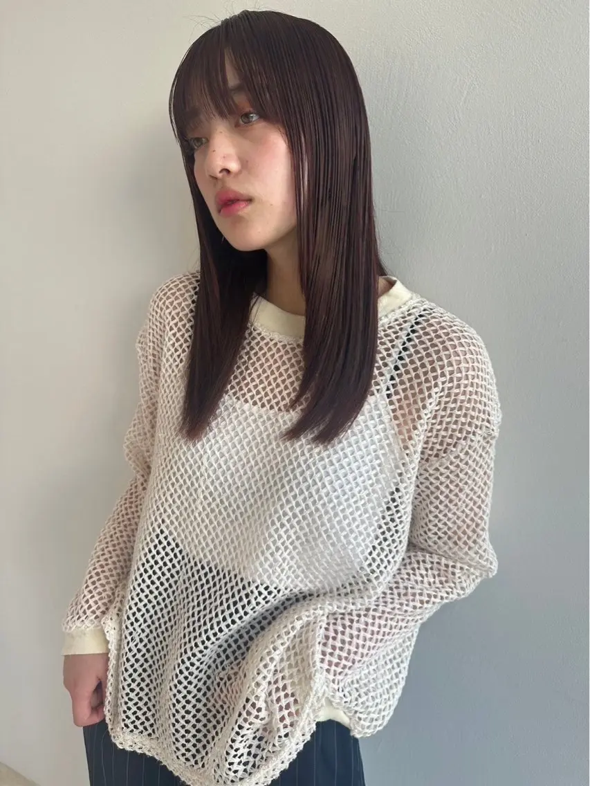ロング ニュアンスパーマ/ レイヤー/茶屋町のヘアスタイル