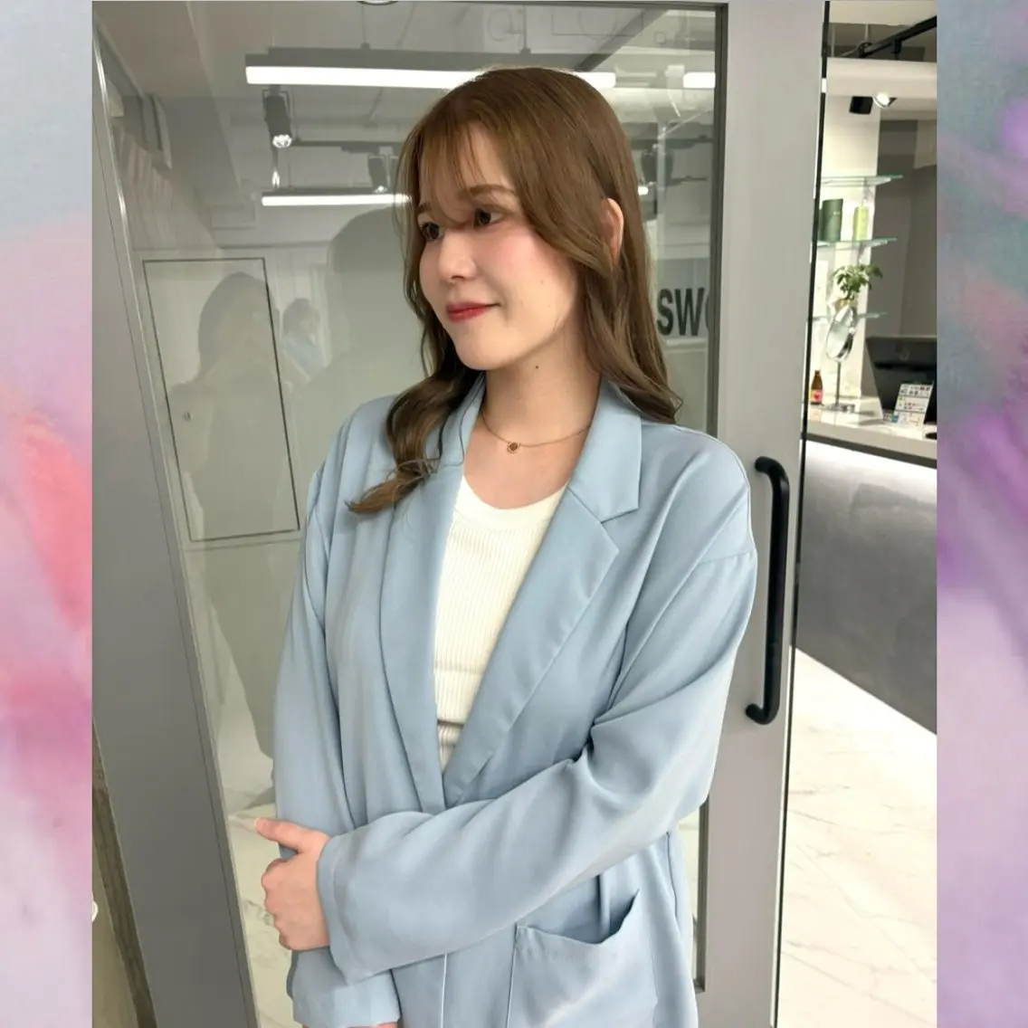 ロング カラー ベージュカラー ブリーチ ヘアカラー Miyu🎀レイヤー ／透明感カラー🪽のヘアスタイル