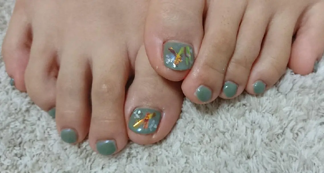 ネイル フットネイル シンプルネイル shellnail さなえのネイルデザイン