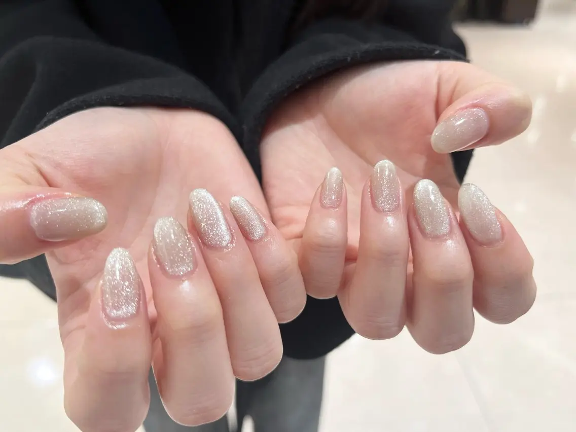 ネイル フラッシュネイル キラキラネイル マグネットネイル ワンカラーネイル ハンドネイル Riry＊° knailのネイルデザイン