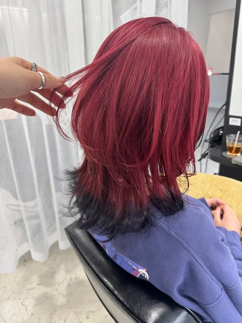 ミディアム カラー カット ヘアカラー トリートメント ヒラガカナ▼ ECLAT HAIRのヘアスタイル