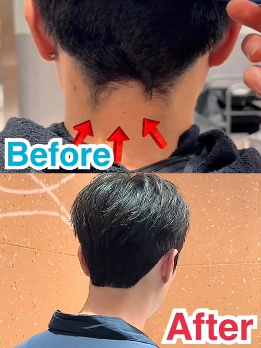 ショート パーマ メンズ カット パーマ 縮毛矯正 トリートメント ヘアセット メンズ/남자머리✂️ ダウンパーマ/成富のヘアスタイル
