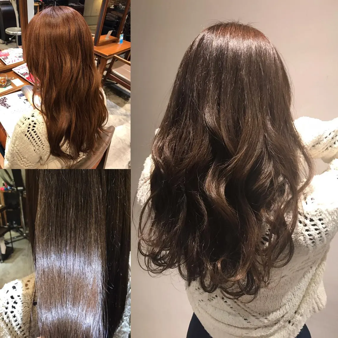 ショート ミディアム セミロング ロング カラー アッシュ 黒髪 オレンジ 小林 佳祐のヘアスタイル