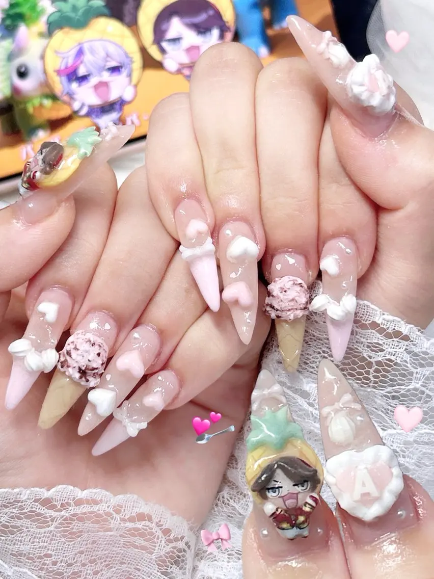 ネイル ハンドネイル ️🫧みつき/ 渋谷/痛ネイル️🫧のネイルデザイン
