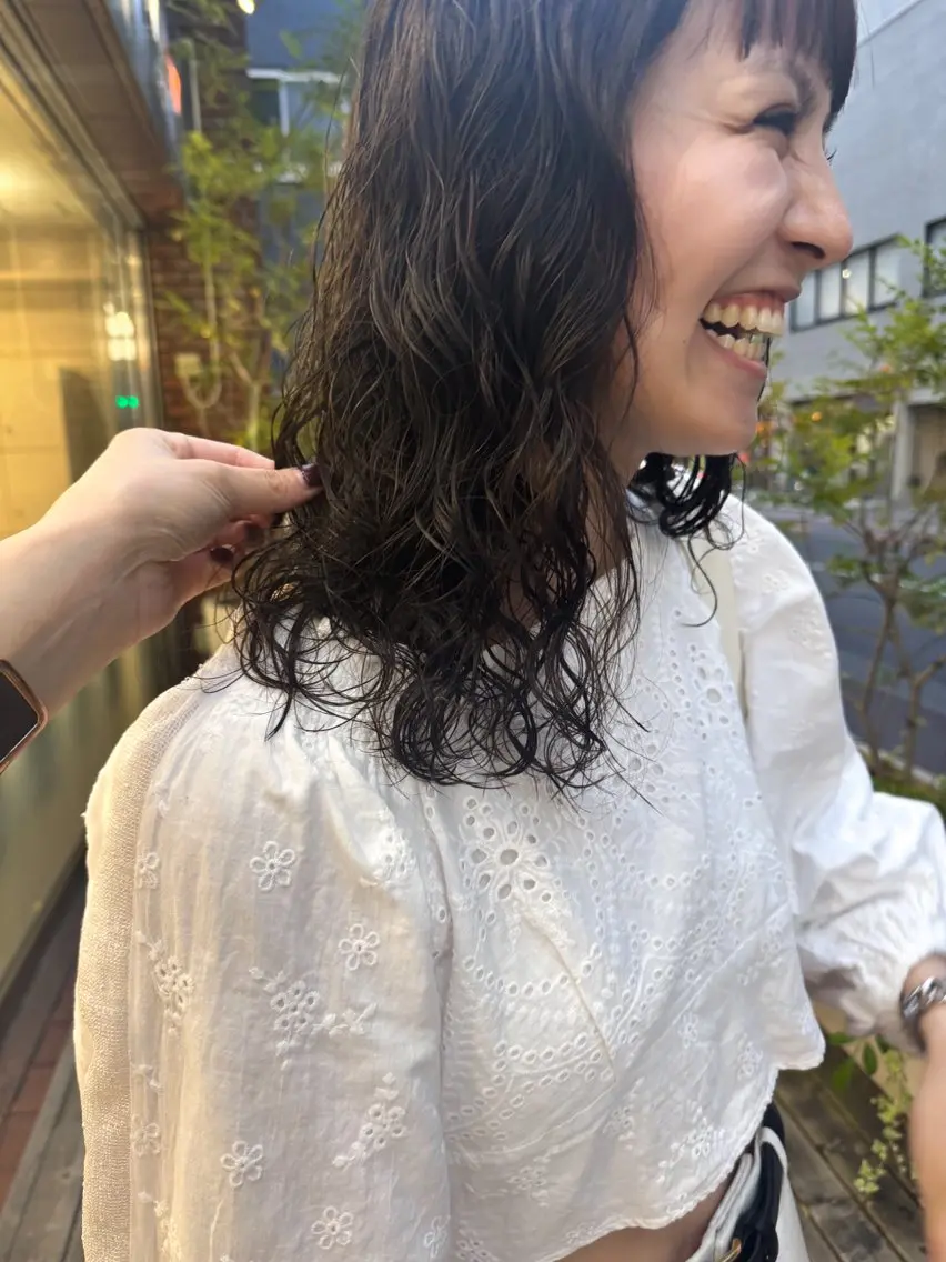 セミロング セミロングパーマ Seeknext // Rukaのヘアスタイル