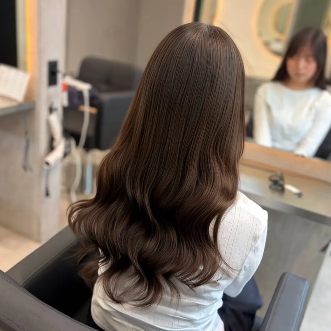 カラー ブラウンカラー ショコラブラウン 学生 エクステ MOMOKA / Lapis今泉店のヘアスタイル