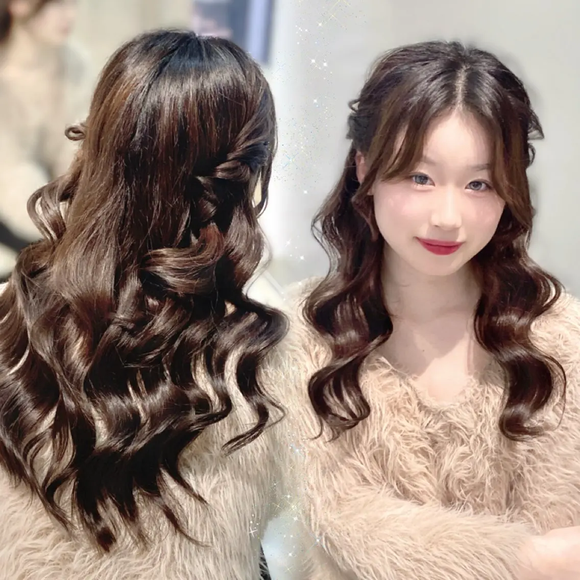 ロング カラー こはる.⋆𝜗𝜚／ 谷町／透明感カラーのヘアスタイル