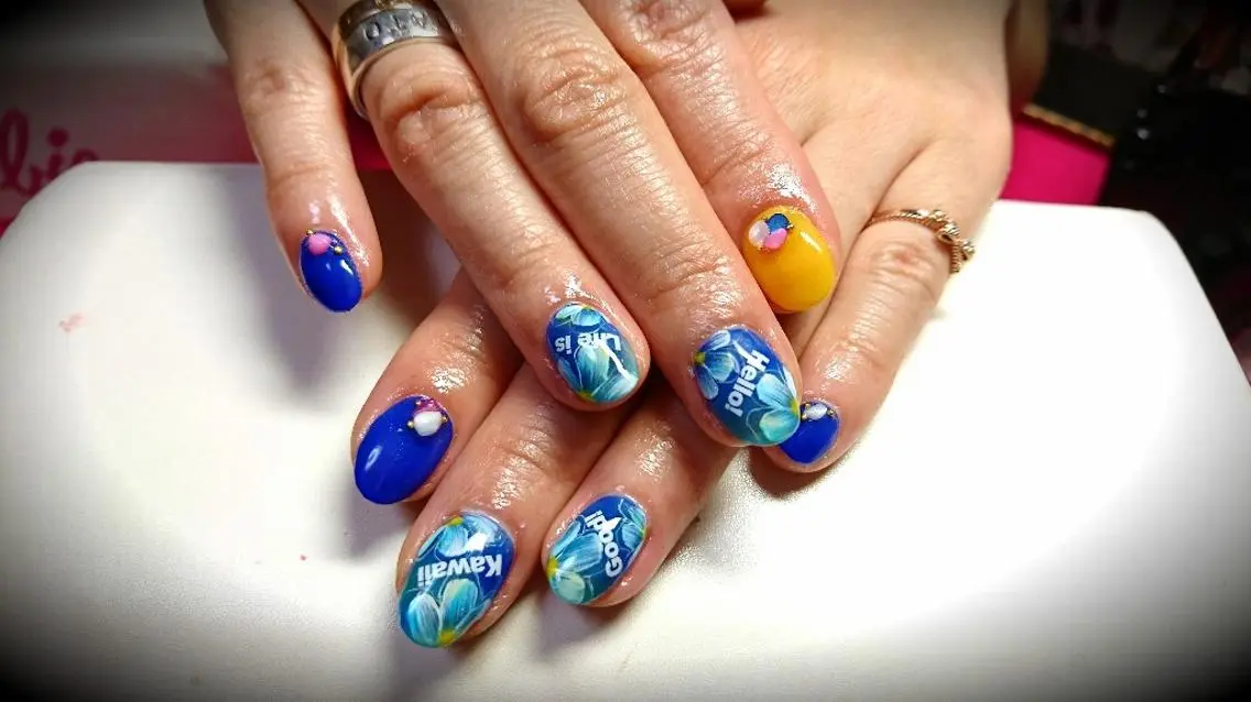 ネイル ブルー nail yukkoのネイルデザイン