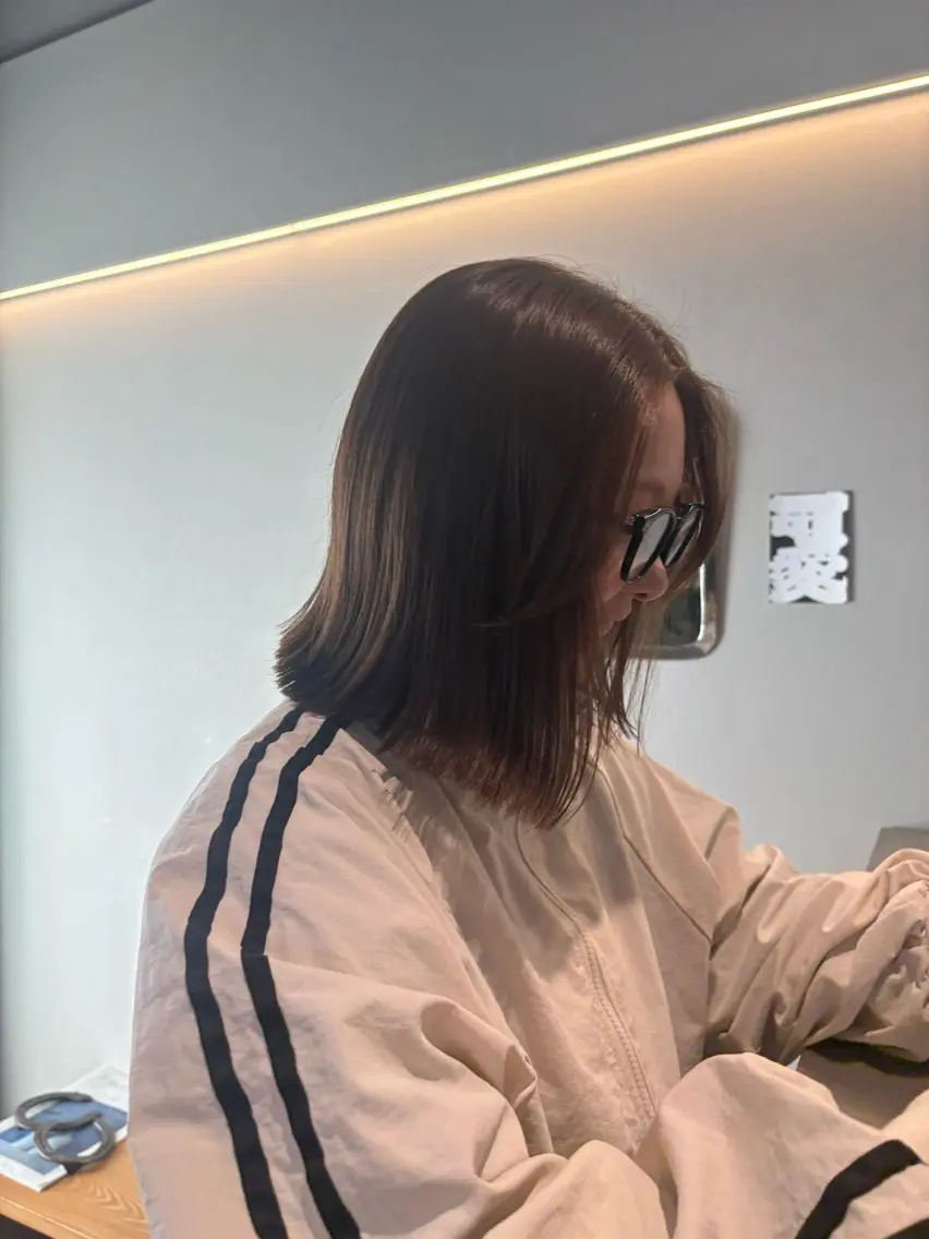 カラー ベージュカラー 透明感カラー ボブ 上野 桜果のヘアスタイル