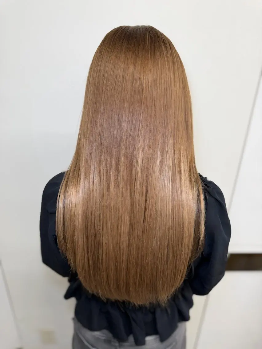 ロング 縮毛矯正 縮毛矯正 京谷 日向のヘアスタイル