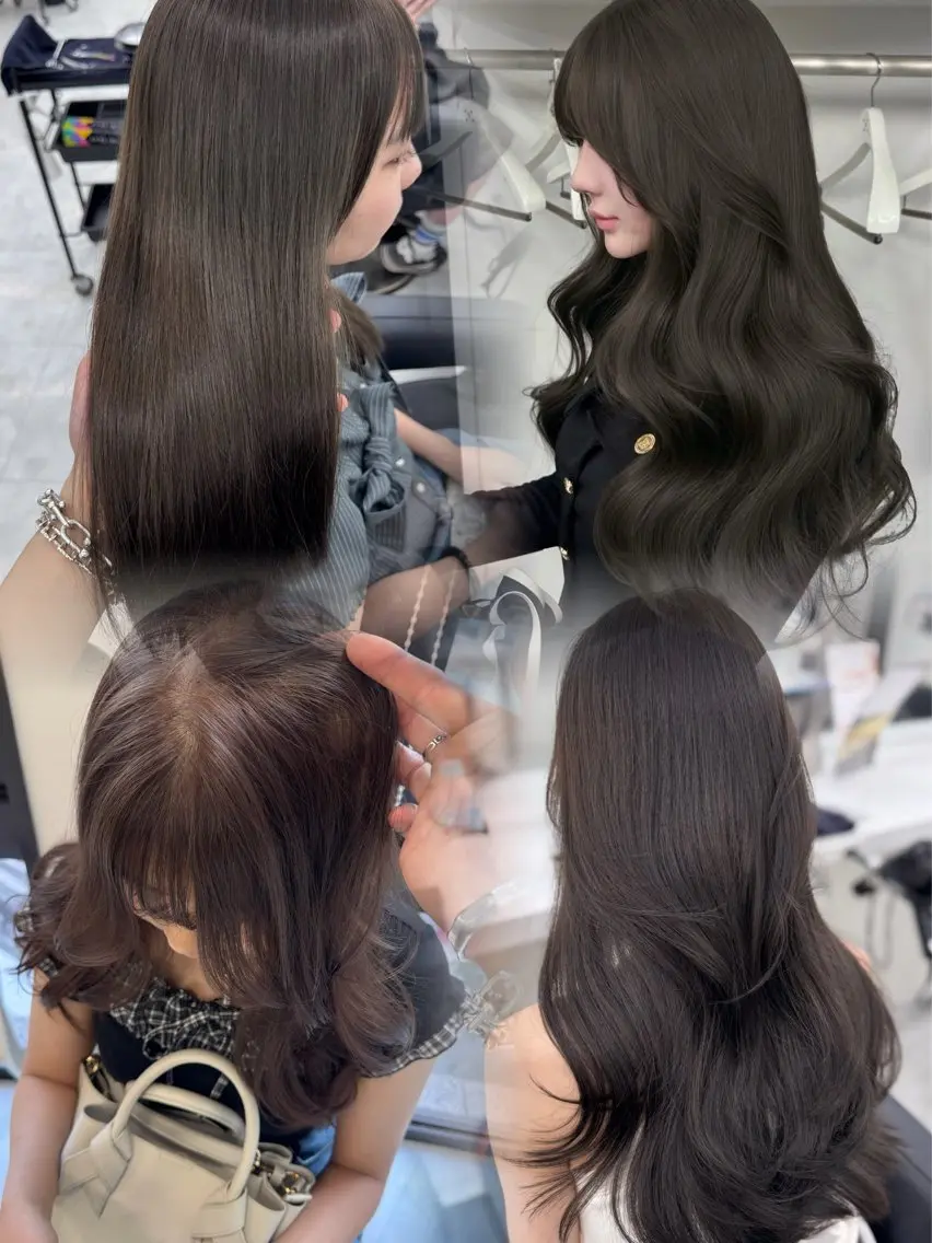 ロング カラー ベージュカラー 透明感カラー グレージュ ヘアカラー トリートメント 🪽天神/うる艶 /トレンドヘア🪽のヘアスタイル