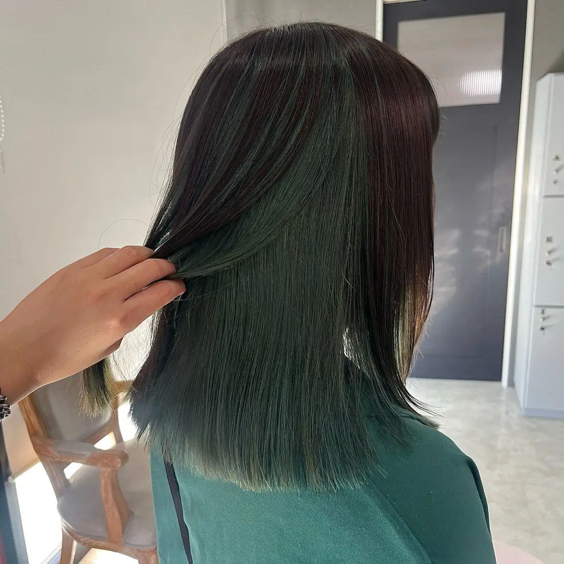 ミディアム カラー カット ヘアカラー トリートメント sato mizukiのヘアスタイル