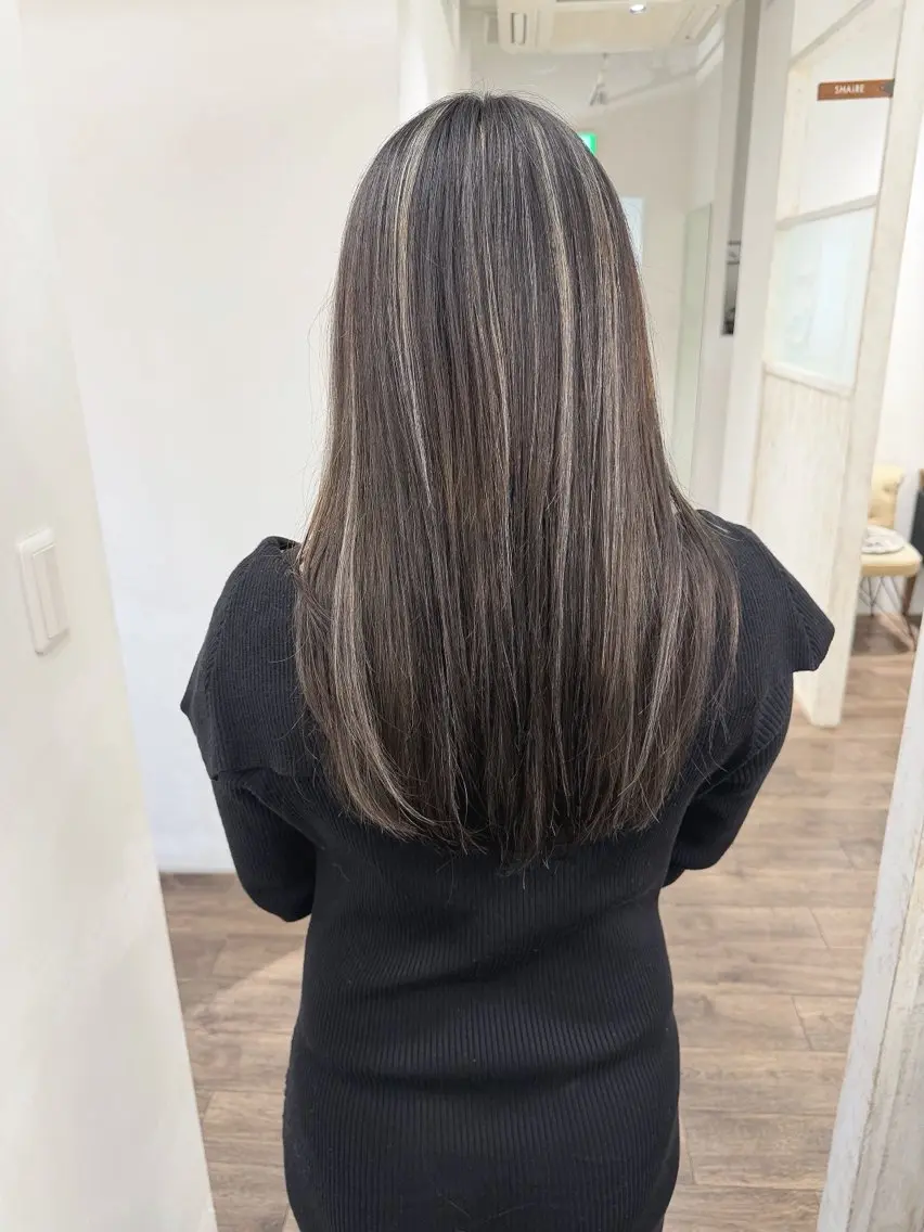ロング カラー ヘアカラー トリートメント ハイライト⭐️上野 高広のヘアスタイル