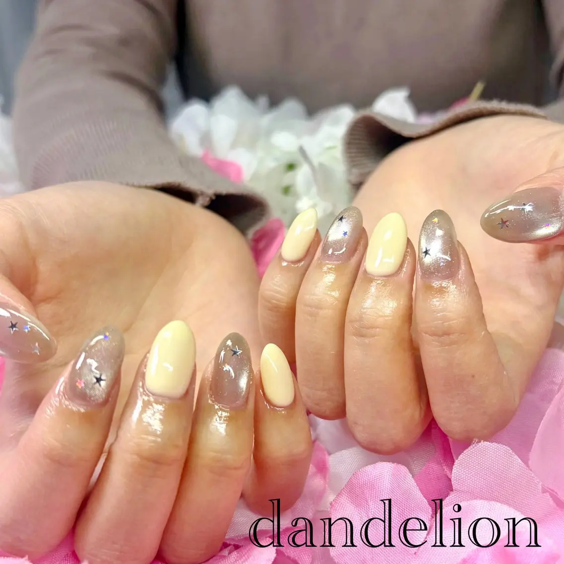 ネイル ハンドネイル ハンドケア dandelion ダンデライオンのネイルデザイン