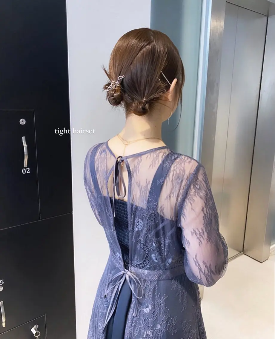 ミディアム ヘアアレンジ ヘアセット マンツーマン半個室 tamuraのヘアスタイル