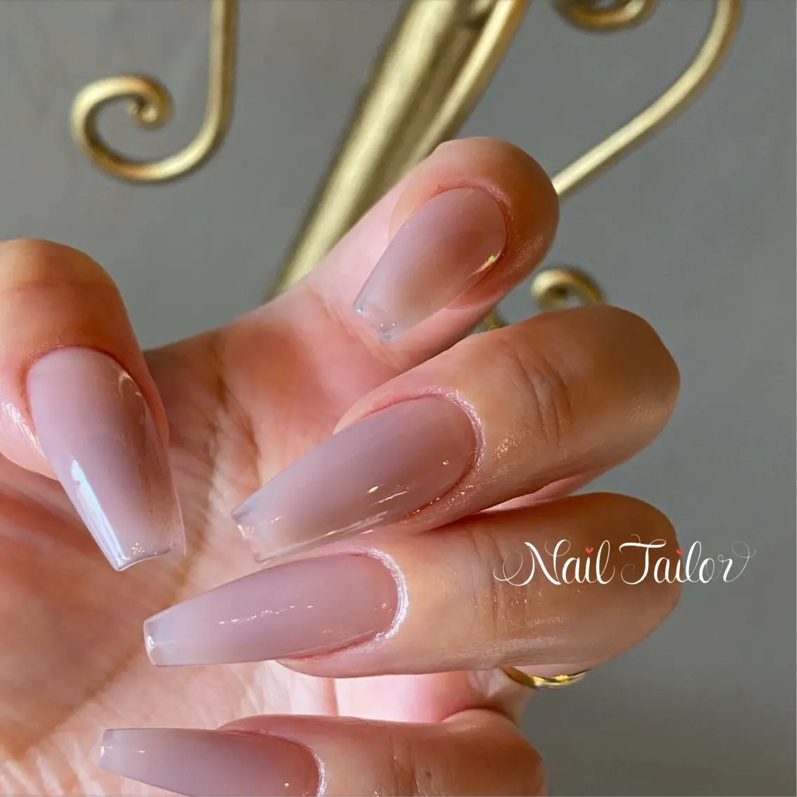 ネイル 入学式 長さ出し ジェルネイル グラデーション 卒業式 ハンドネイル NailTailor ネイルテイラーのネイルデザイン