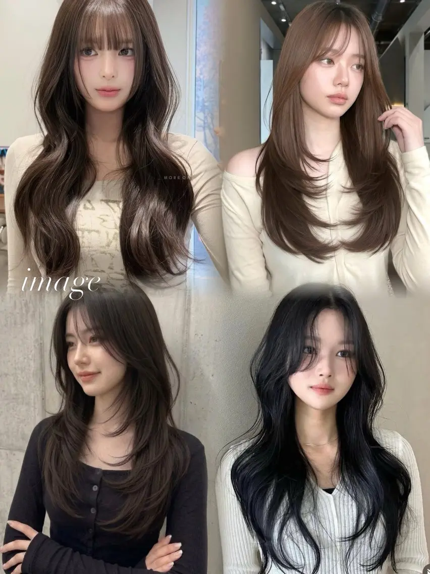 ロング カット ワンカールで決まるレ イヤー/角岡泉希🩶のヘアスタイル