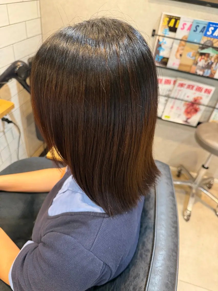 ショート 髪質改善 縮毛矯正 AKI /髪質改善/ カラーモデル募集のヘアスタイル
