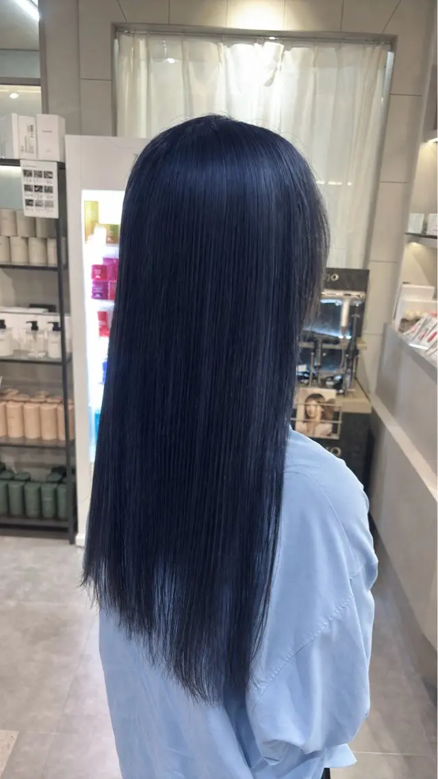 ロング ヘアカラー トリートメント GiseL juna |艶カラー/韓国ヘアのヘアスタイル