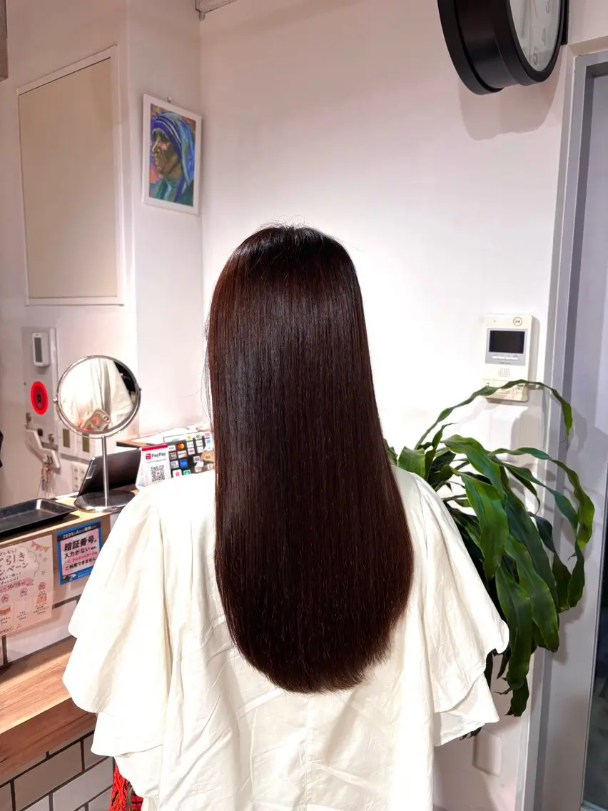 カラー ブラウンカラー オレンジ オレンジブラウン ヘアカラー 艶カラー🫧/ 縮毛矯正💎/フミナのヘアスタイル