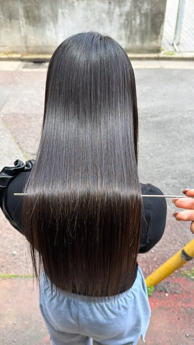 ロング ヘアアレンジ アッシュ ボブ くびれヘア 顔まわりレイヤー 顔周りカット 縮毛矯正 トリートメント ヘアセット 大宮縮毛矯正🩵 レイヤー 佐藤和のヘアスタイル