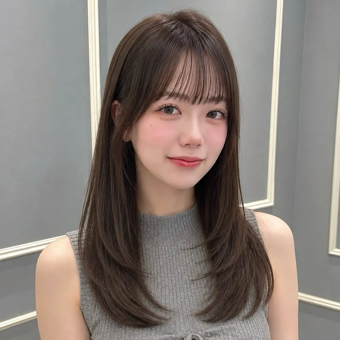 ロング カット ヘアカラー トリートメント 韓国🫧髪質改善🫧 レイヤー🫧渡辺のヘアスタイル