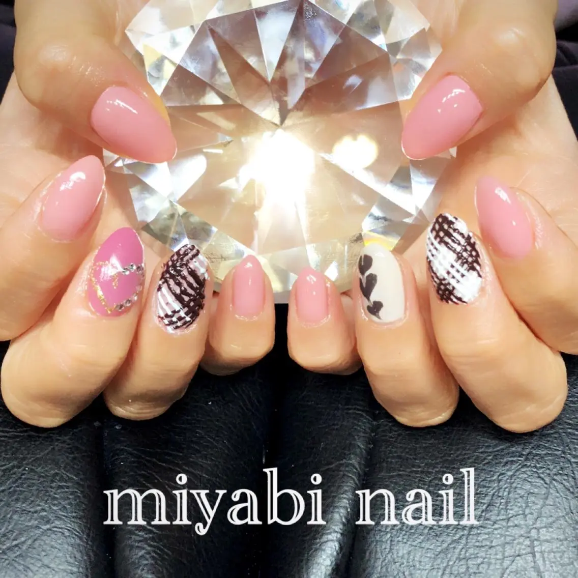 ネイル アートネイル ハート 持ち込み バレンタイン miyabi nail 桂川駅近くのネイルデザイン