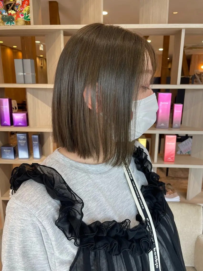 ミディアム カラー ヘアカラー 髪質改善カラー🌈✨ 加藤 愛のヘアスタイル