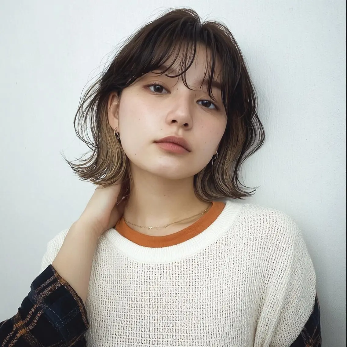 カラー ブリーチなしWカラー 🌷宮部楓奈のヘアスタイル
