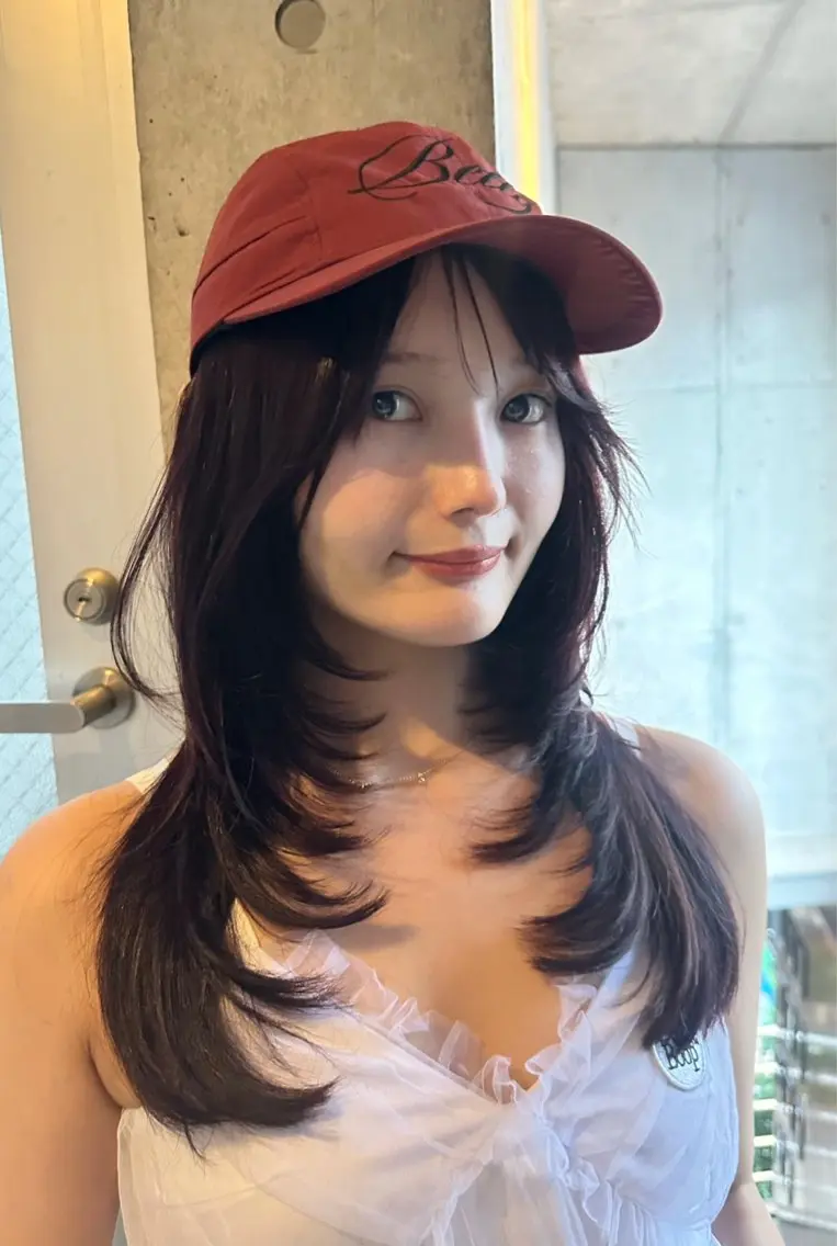 ロング カラー ブリーチ ケアカラー ブリーチなしカラー 髪質改善 韓国風ヘア カット ヘアカラー トリートメント ヘアセット 韓国風レイヤーカラー ライムのヘアスタイル