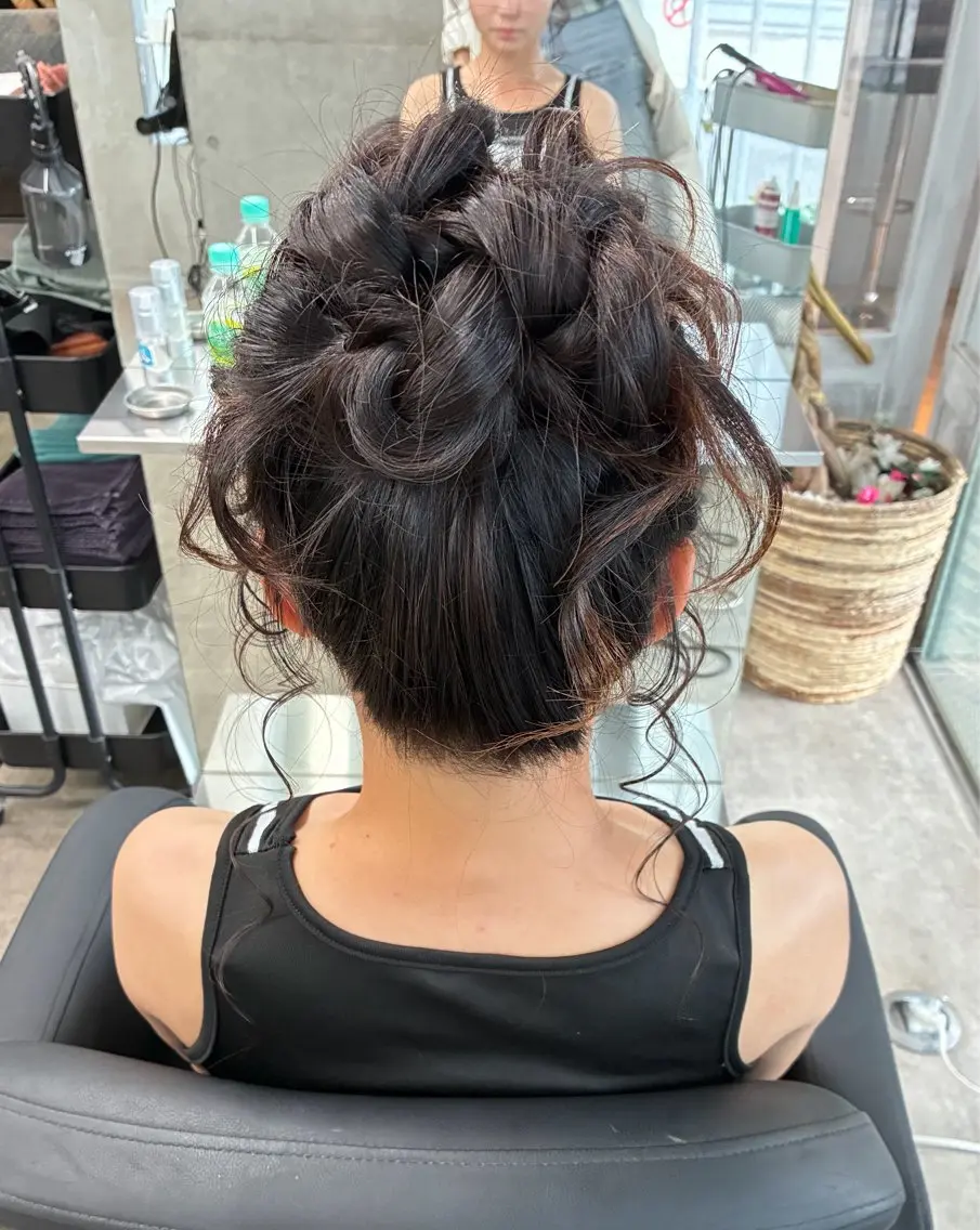 ヘアアレンジ ヘアセット 速水 ゆきののヘアスタイル