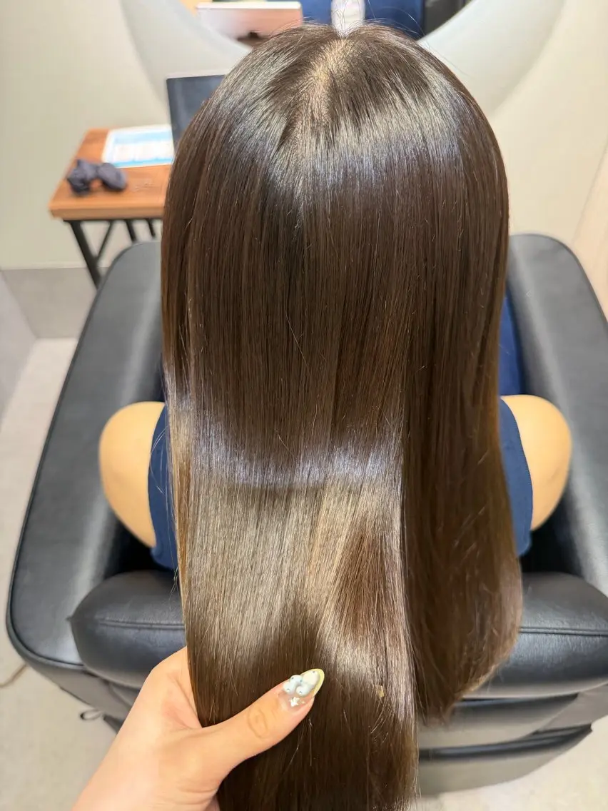 ロング カット ヘアカラー 縮毛矯正 トリートメント 博多美容室NAVY 橋本心縮毛矯正のヘアスタイル