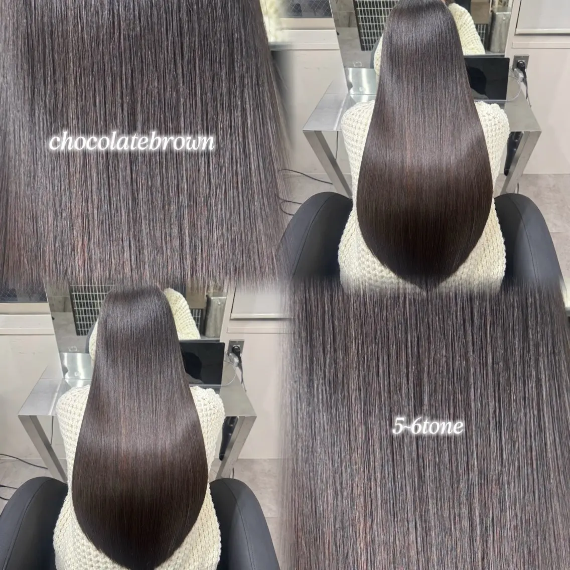 ロング カット ヘアカラー トリートメント 🕊️ナチュラル盛れ 韓国風艶髪/マホ🫧のヘアスタイル