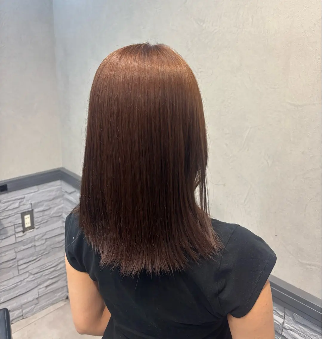 セミロング カラー ブリーチ ブリーチなしカラー ヘアカラー GiseL 美優のヘアスタイル