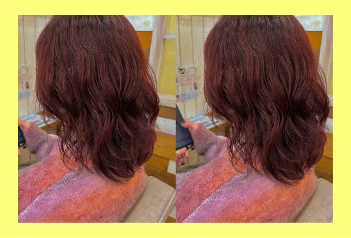 【髪質改善Lv★☆☆☆☆】似合わせカット✂️+艶カラー🌈+アミノ酸トリートメント🍀の写真