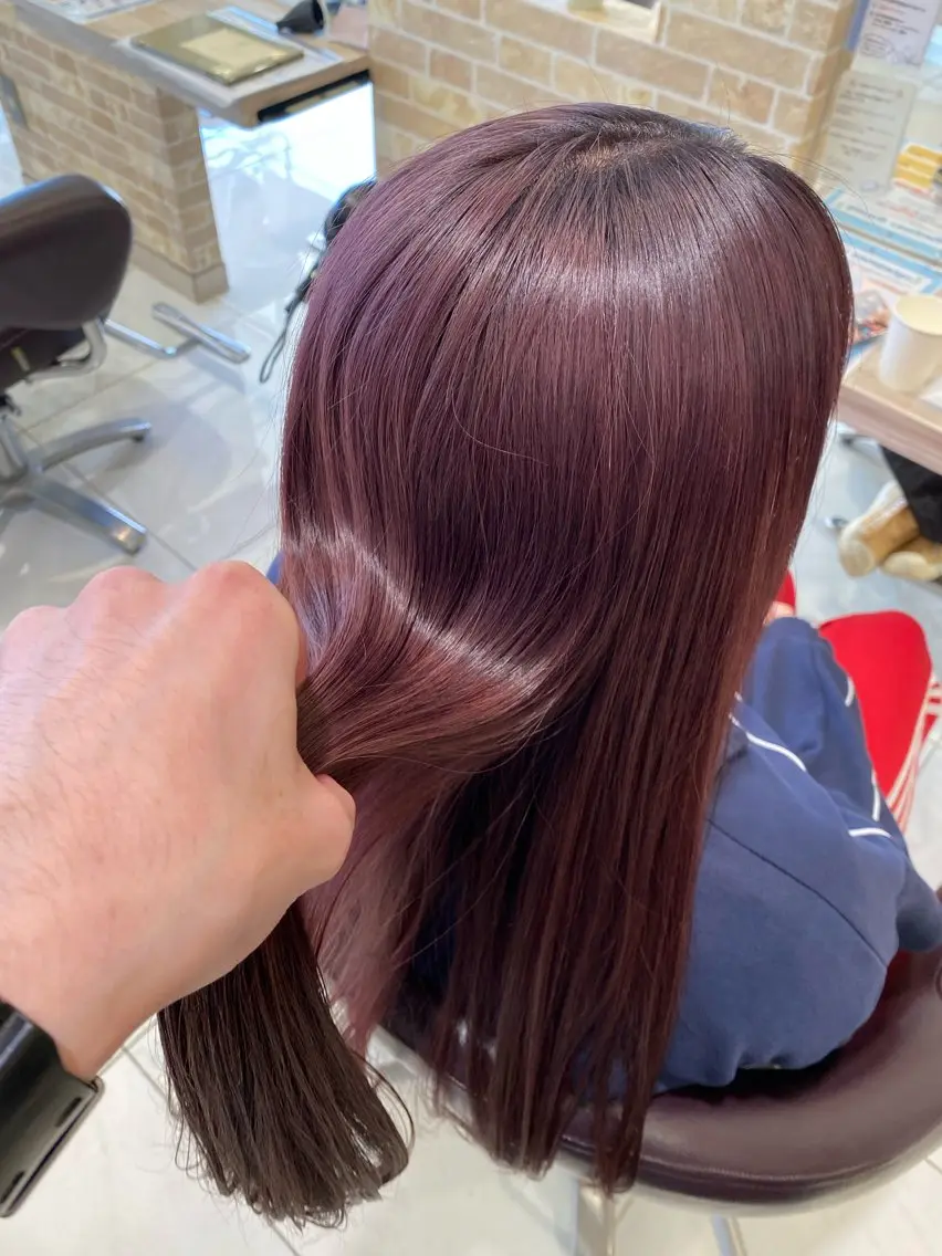 ロング カラー ピンクカラー グランデュール焼津 SEIRYU🐉のヘアスタイル