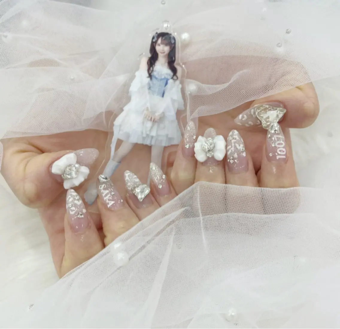 ネイル 長さ出し フットネイル ジェルネイル 韓国ネイル マグネットネイル #Amin nail salonのネイルデザイン