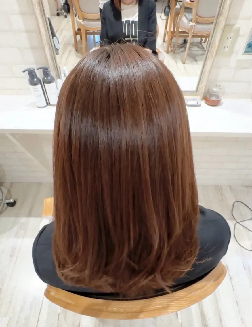 カラー ベージュカラー ピンクカラー ピンクベージュ abilita HARUKAのヘアスタイル