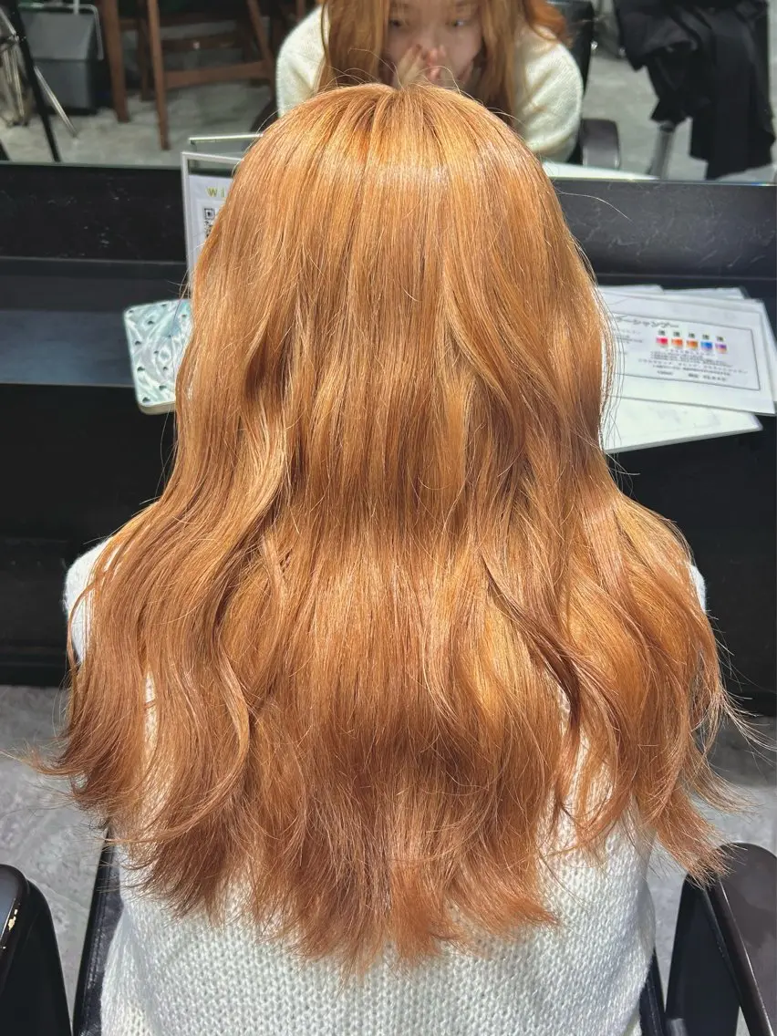 ロング カラー ヘアカラー トリートメント 💎透明感カラー💎 bAteAu あまねのヘアスタイル