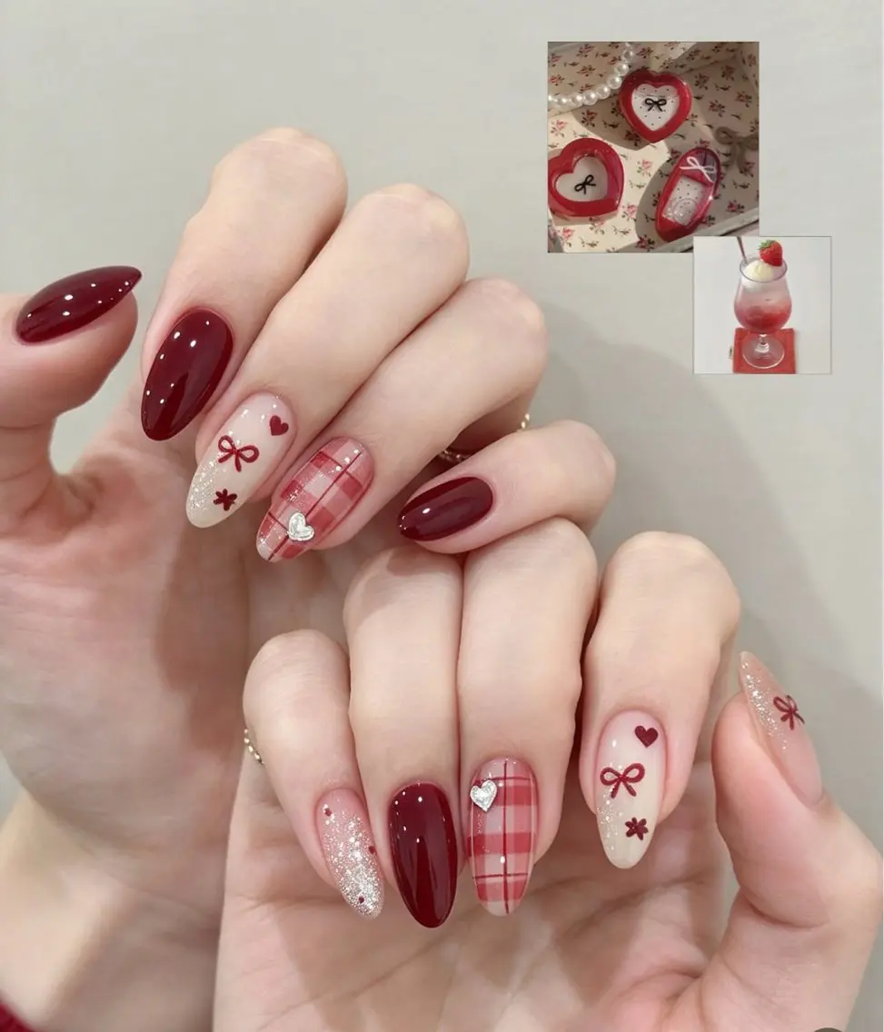 ネイル ハンドネイル 🎀PG🩵 ネイルサロンのネイルデザイン