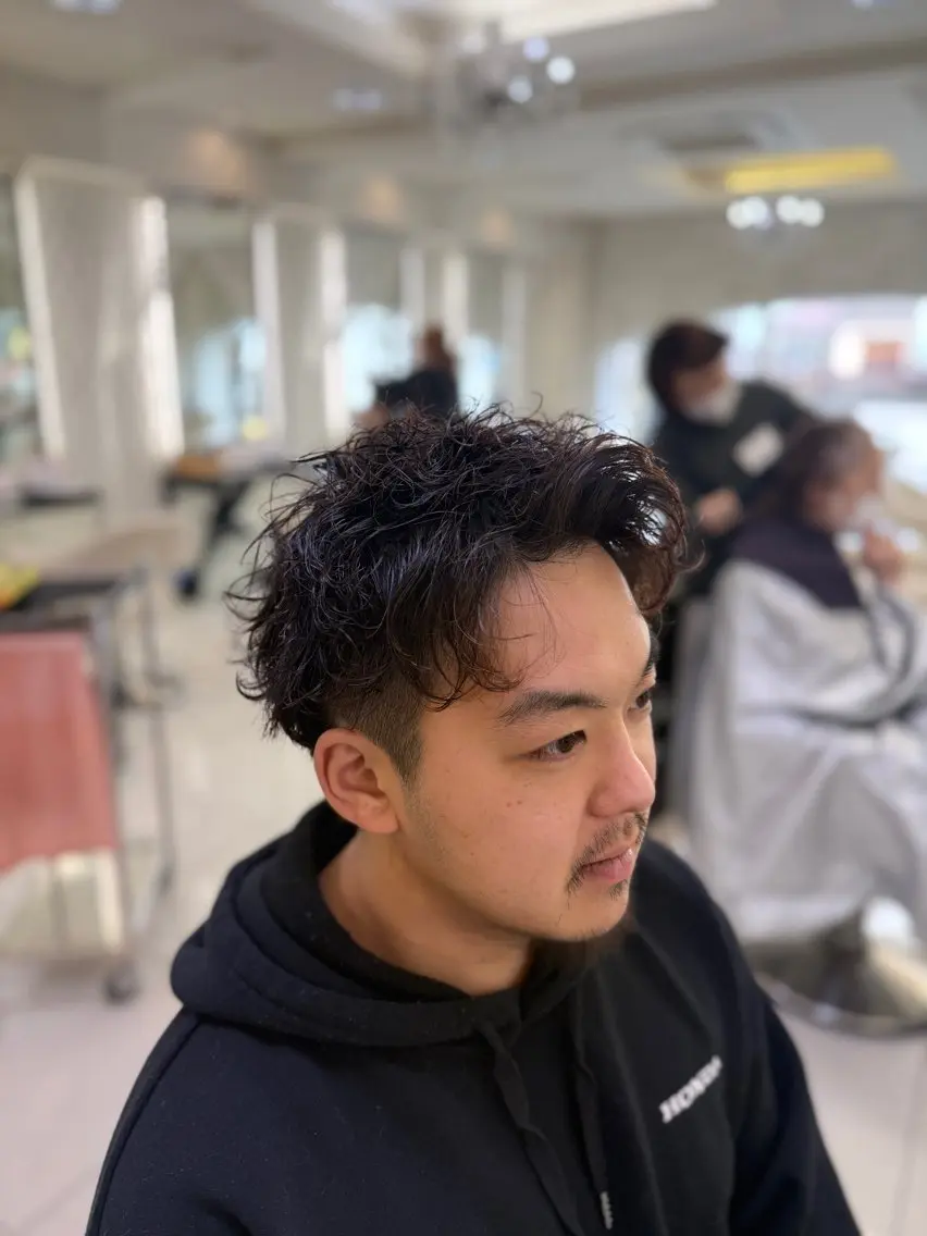 ショート パーマ メンズ カット パーマ 🔥men's特化 🔥三上 拓真のヘアスタイル