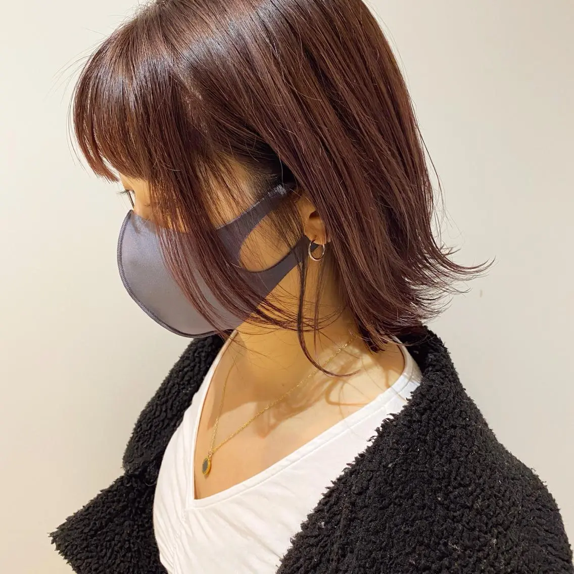 ショート カラー ブラウンカラー ピンクカラー ピンクブラウン ボブ 外ハネヘア ボブ/salut町田 🧡kanaのヘアスタイル