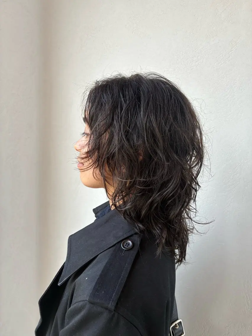 ミディアム パーマ 清水 美香のヘアスタイル
