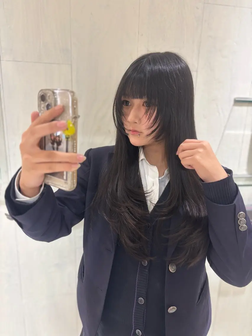 ロング カット トリートメント yui🥀/ボブ /ブリーチなしカラーのヘアスタイル