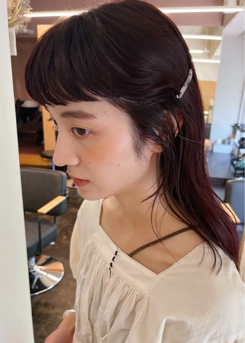 ミディアム ラベンダーブラウン パープルカラー 西山 紗耶香🪽 透明感カラー/ボブのヘアスタイル