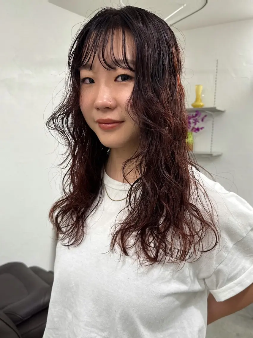 ミディアム パーマ イシイ モエカのヘアスタイル