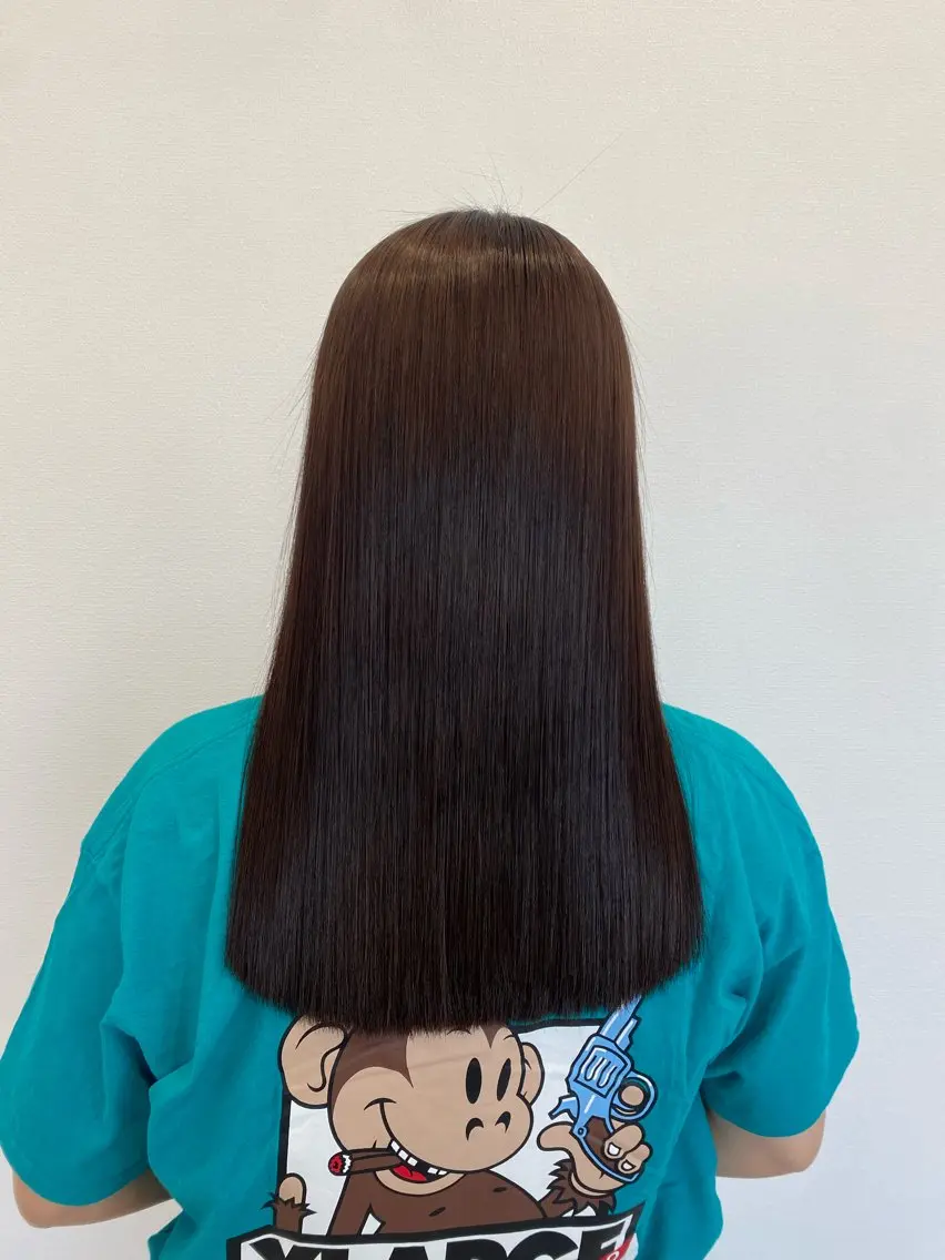 セミロング 髪質改善 カット 縮毛矯正 maki💖 レイヤー/髪質改善のヘアスタイル
