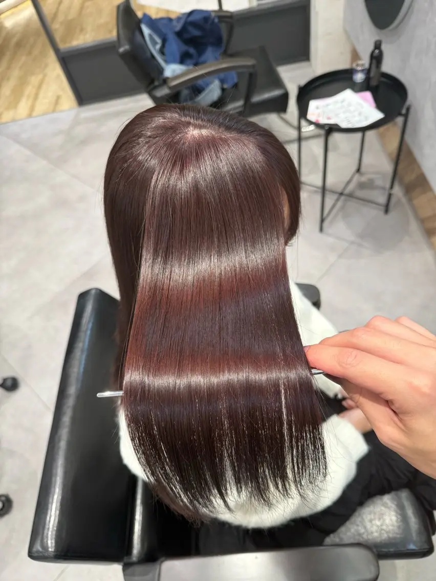 【透明感カラー×髪質改善トリートメント✨】の写真